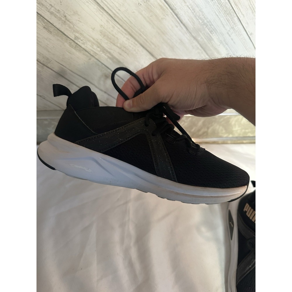 PUMA Wired Unisex Kids Athletic Sneaker Black Lace-Up Mesh Low Top US 8 - Picture 6 of 10